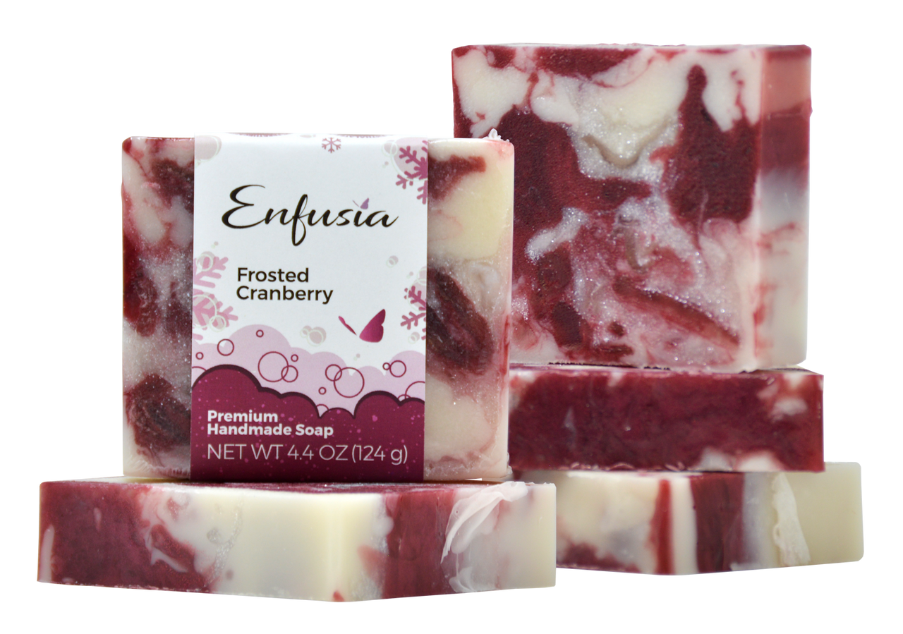 Premium Handmade Soap Bar - Frosted Cranberry