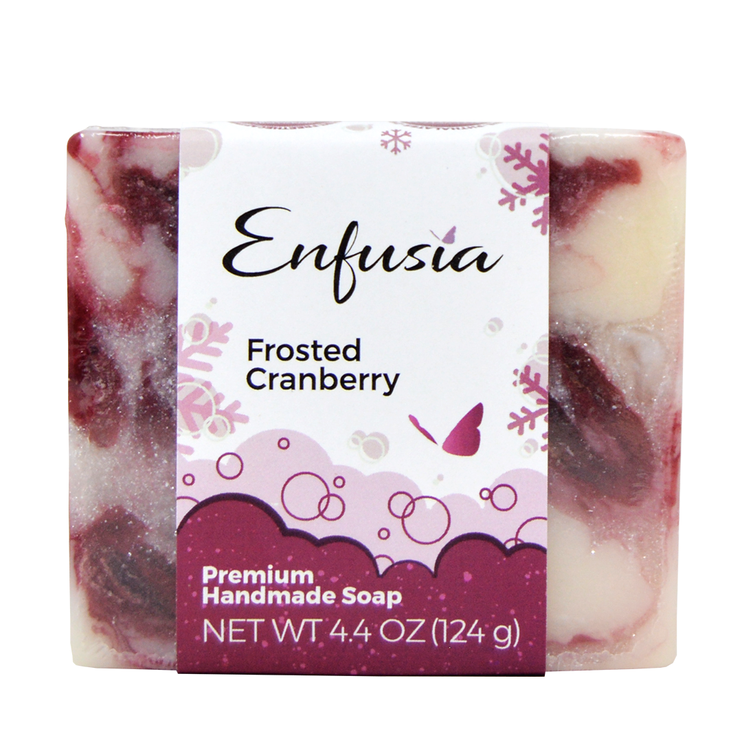 Premium Handmade Soap Bar - Frosted Cranberry