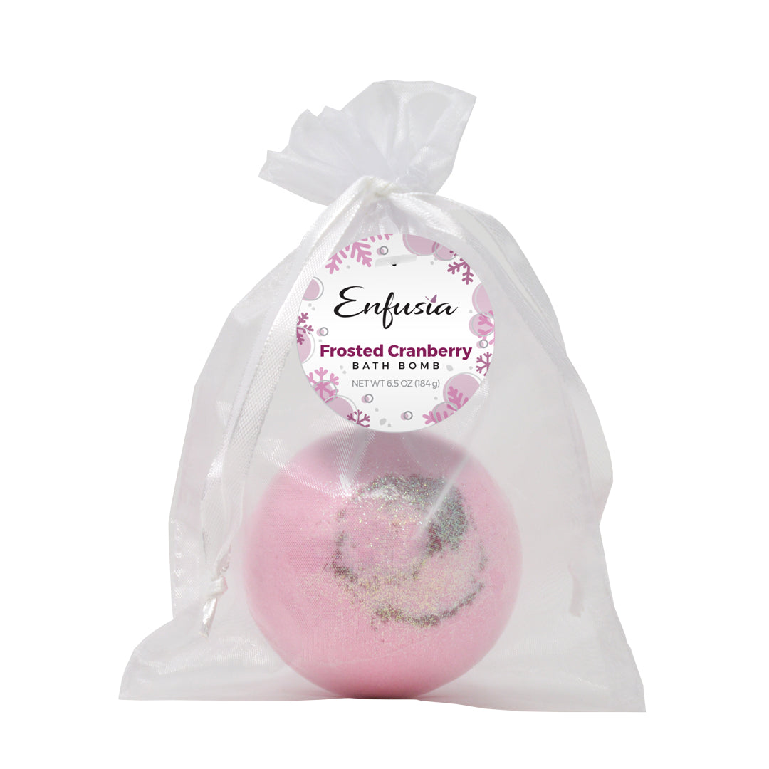 Fizz and Foam Bath Bomb 6.5oz - Frosted Cranberry