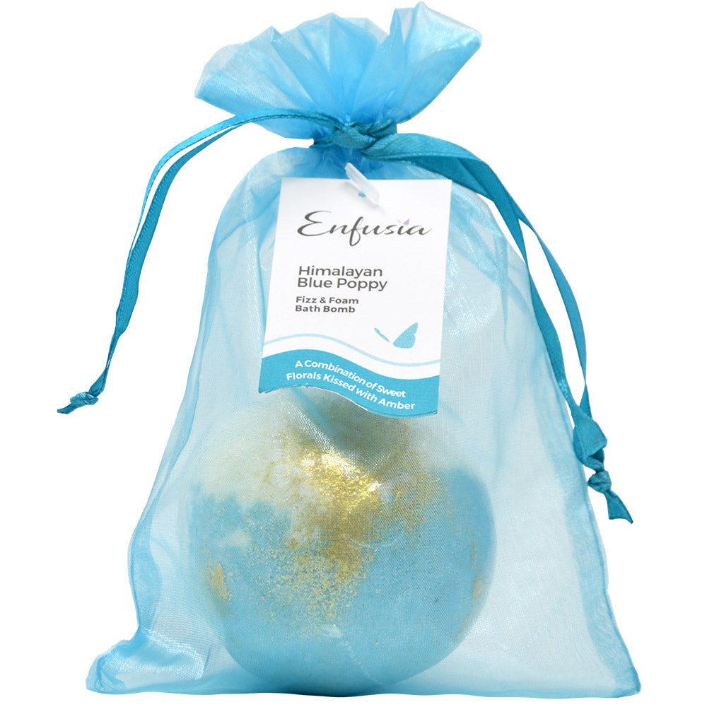 Fizz and Foam Bath Bomb 6.5oz - Himalayan Blue Poppy