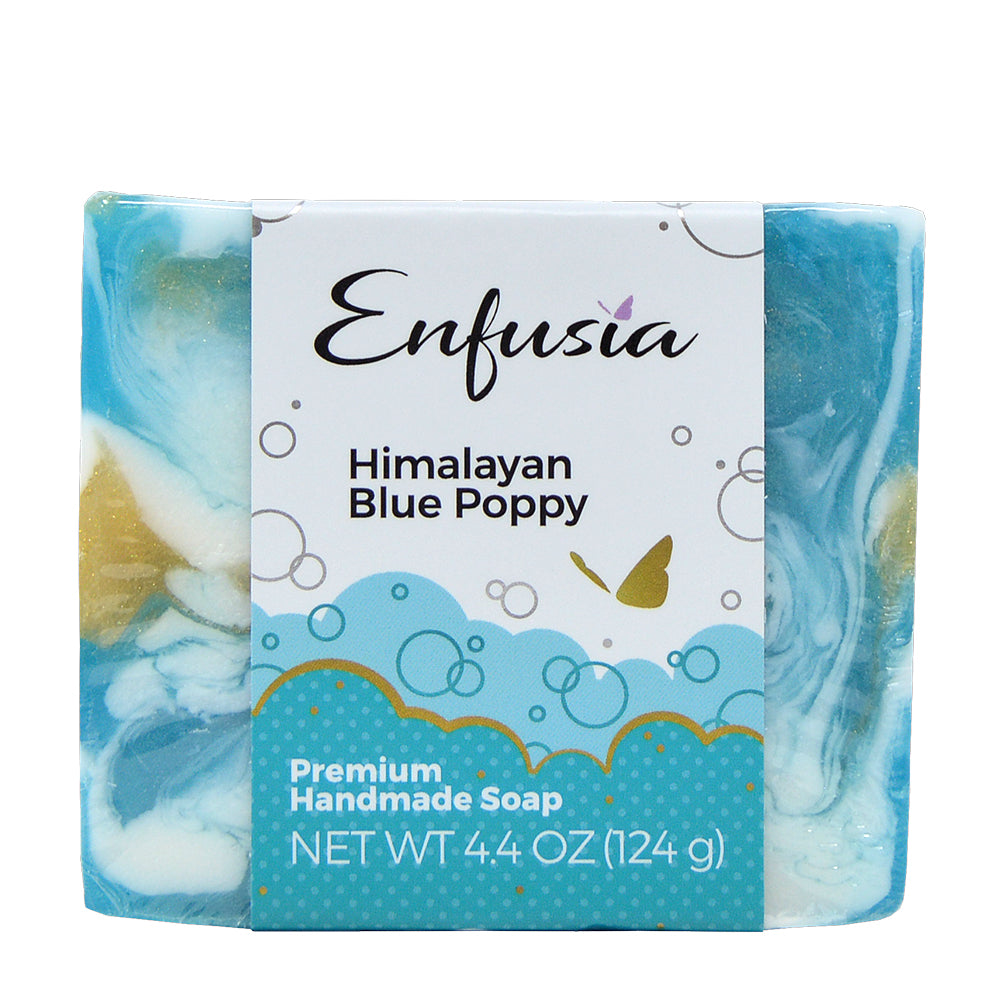Premium Handmade Soap Bar - Himalayan Blue Poppy