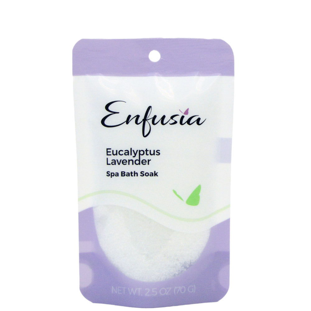 Eucalyptus Lavender 2.5 oz Salt Pouch Front View