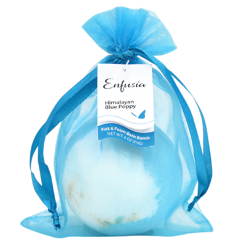 Mini Fizz and Foam Bath Bomb - Himalayan Blue Poppy